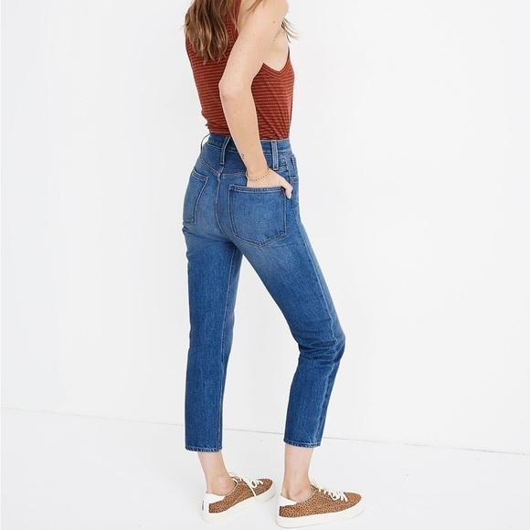 MADEWELL The Mom Jean High Waist Dark Wash Slouch Relaxed Sz 25 - Picture 2 of 13